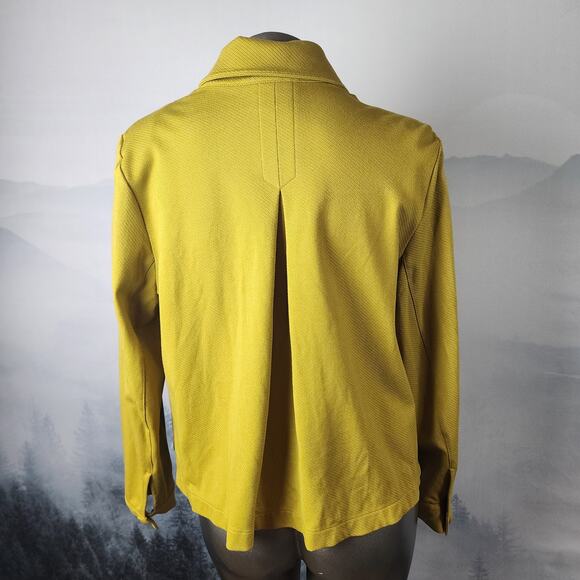 CAbi Yellow "Moss" Touring Moto Full-Zip Collared Jacket (#4117) | Women's Large - Picture 9 of 14